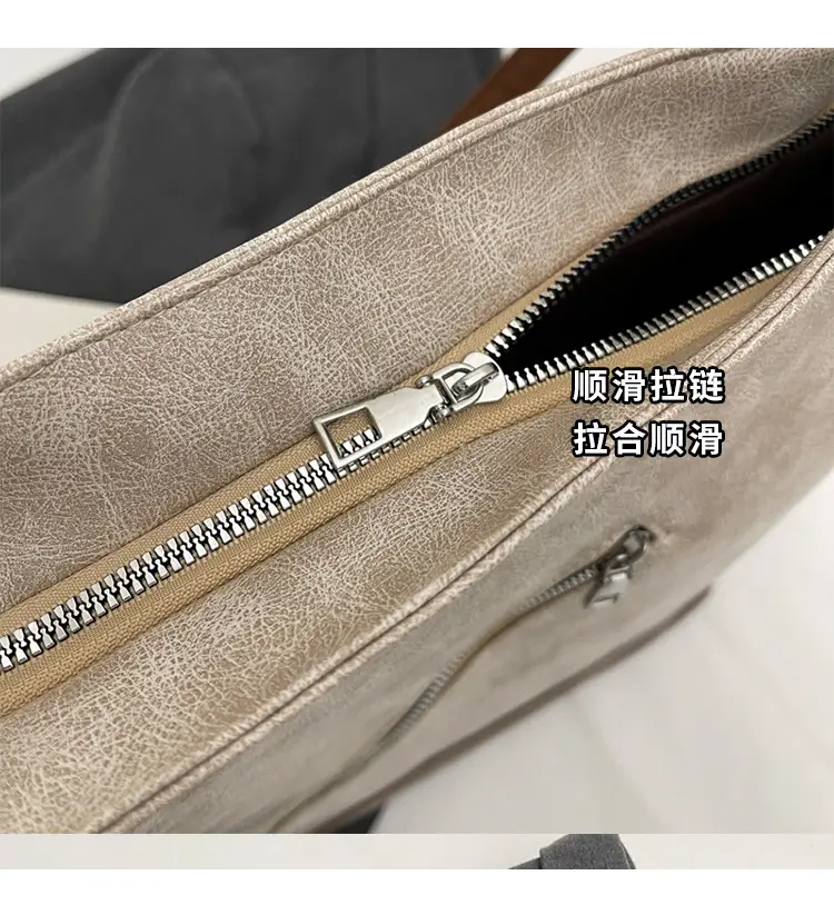 French Style Women's Grey Crossbody Tote Bag 2024 — feature 5