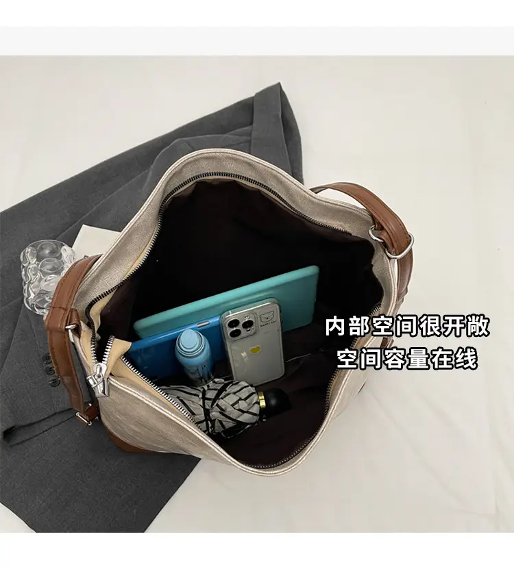 French Style Women's Grey Crossbody Tote Bag 2024 — feature 8