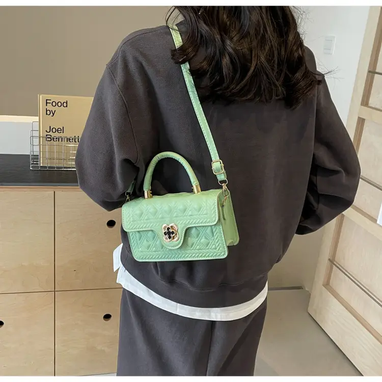 Women's Mint Green Rhombic Shoulder Bag 2024 - Image 9