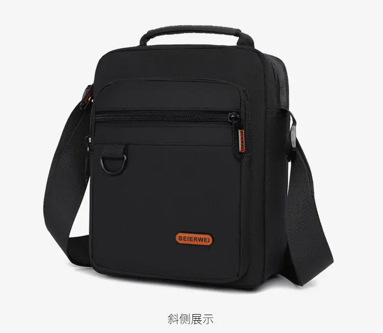 Men's Oxford Cloth Shoulder Bag Black 2024 — feature 28