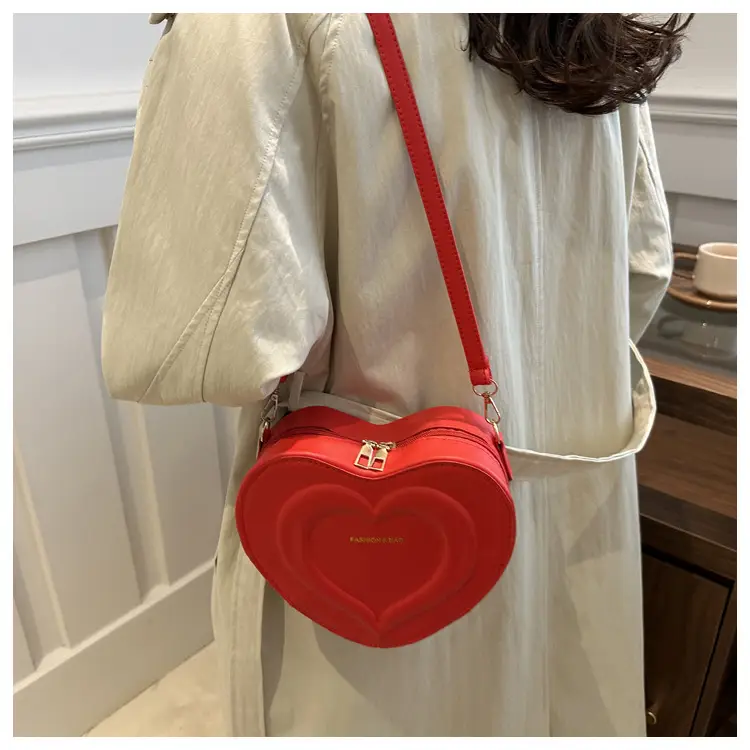 Pink Heart-Shaped Crossbody Bag for Women — feature 12