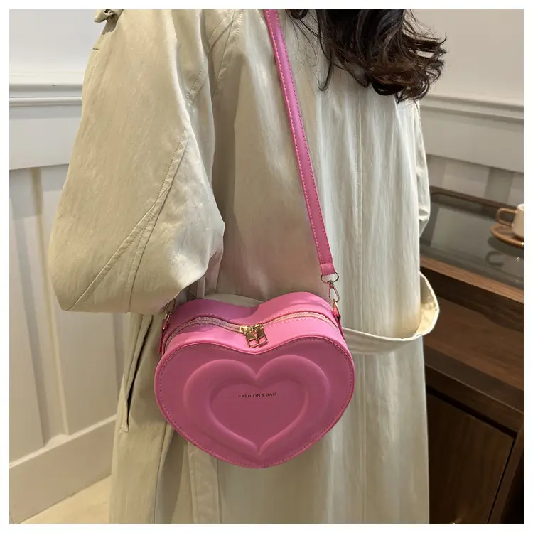 Pink Heart-Shaped Crossbody Bag for Women — feature 14