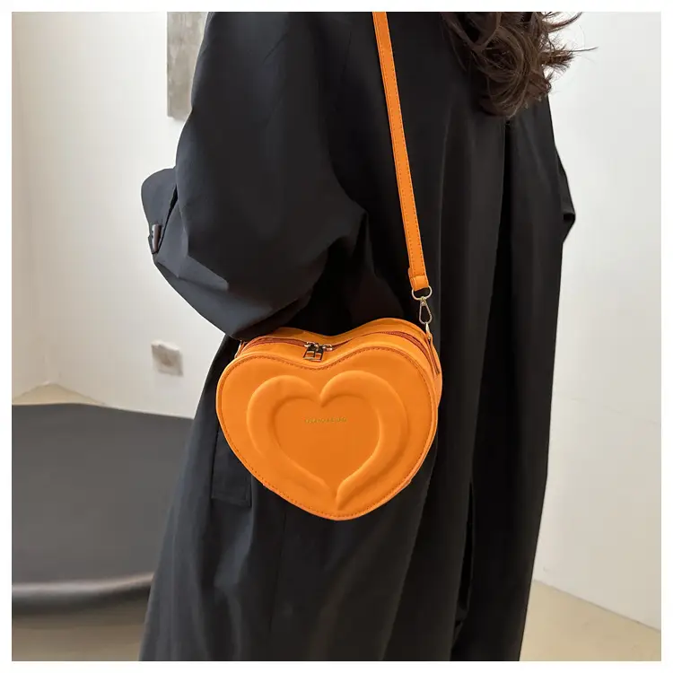 Pink Heart-Shaped Crossbody Bag for Women — feature 9