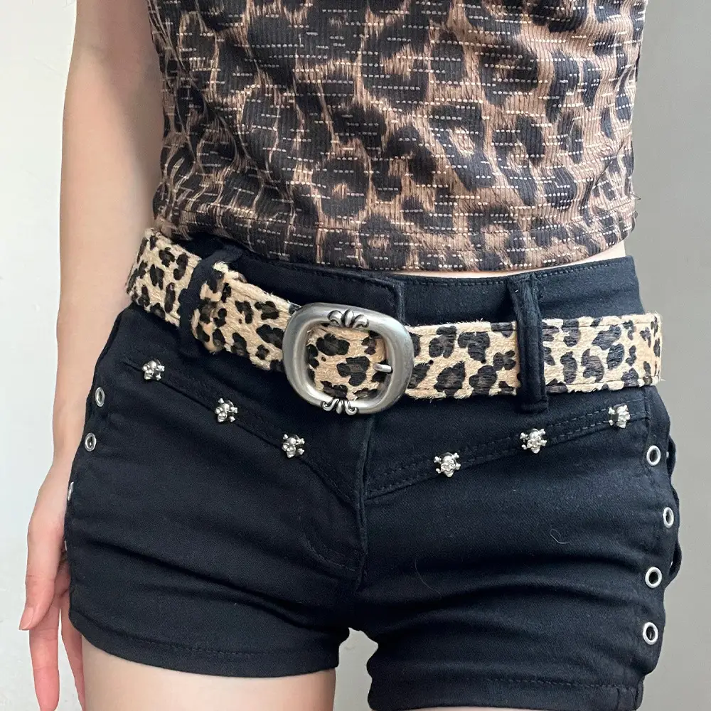 Punk Leopard Belt for Women Retro Niche Design - Image 6