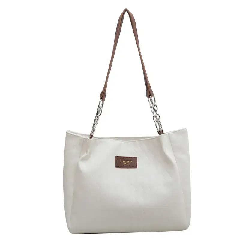 Women's Large Capacity Black Shoulder Tote Bag