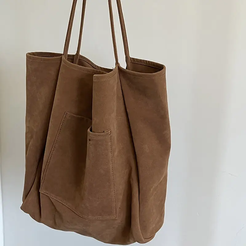Large Capacity Suede Shoulder Bag for Women - Image 7