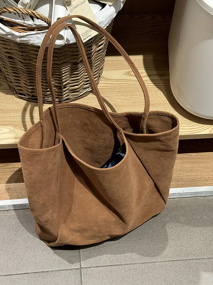 Large Capacity Suede Shoulder Bag for Women — feature 11