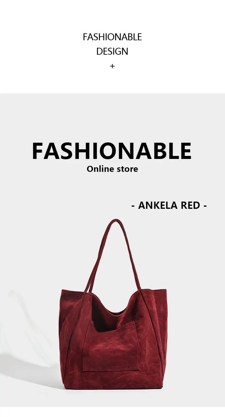 Large Capacity Suede Shoulder Bag for Women — feature 21