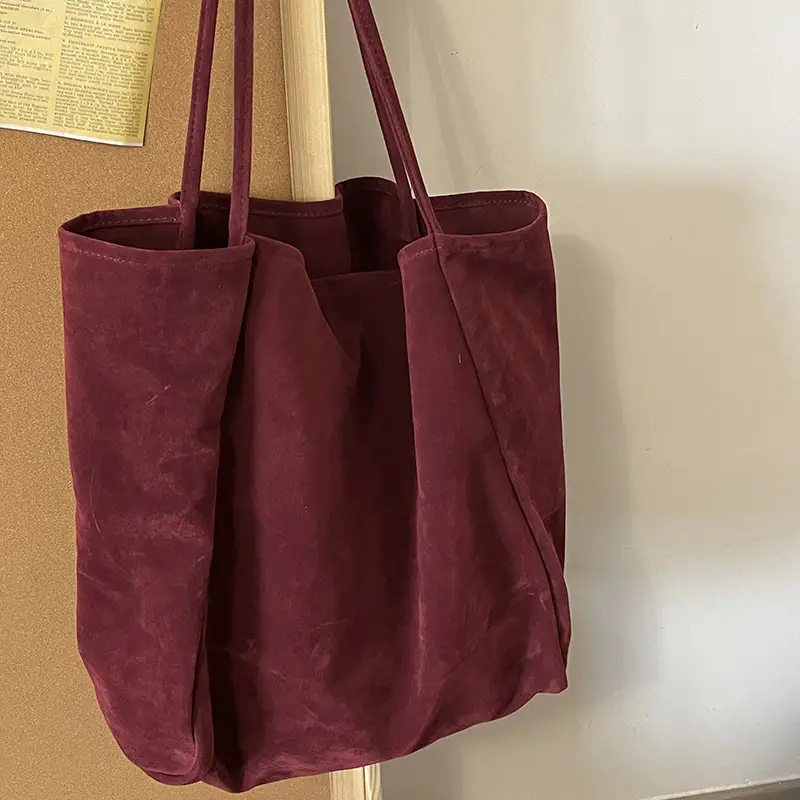 Large Capacity Suede Shoulder Bag for Women — feature 22