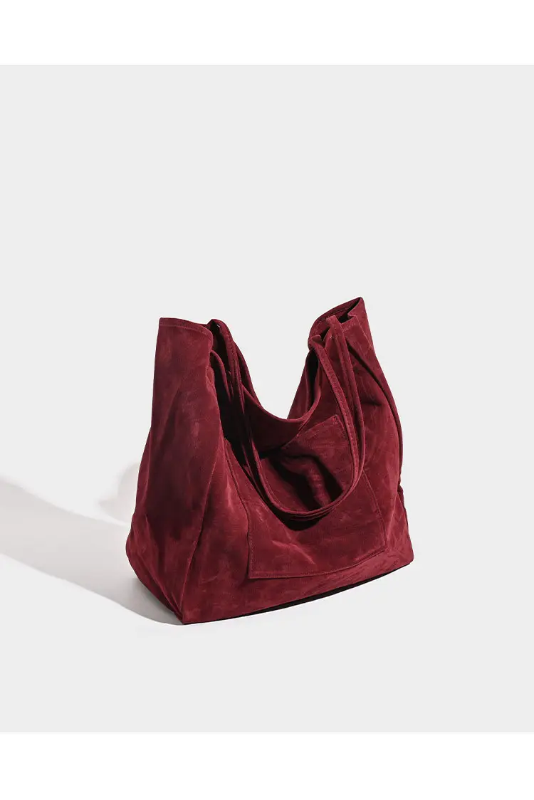 Large Capacity Suede Shoulder Bag for Women — feature 23