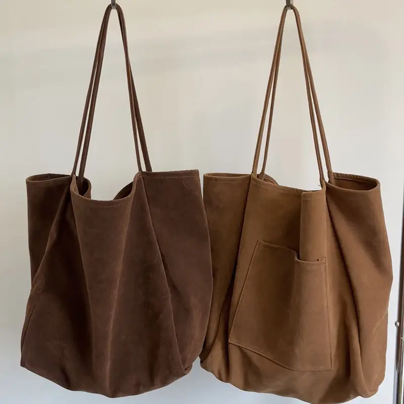 Large Capacity Suede Shoulder Bag for Women — feature 24