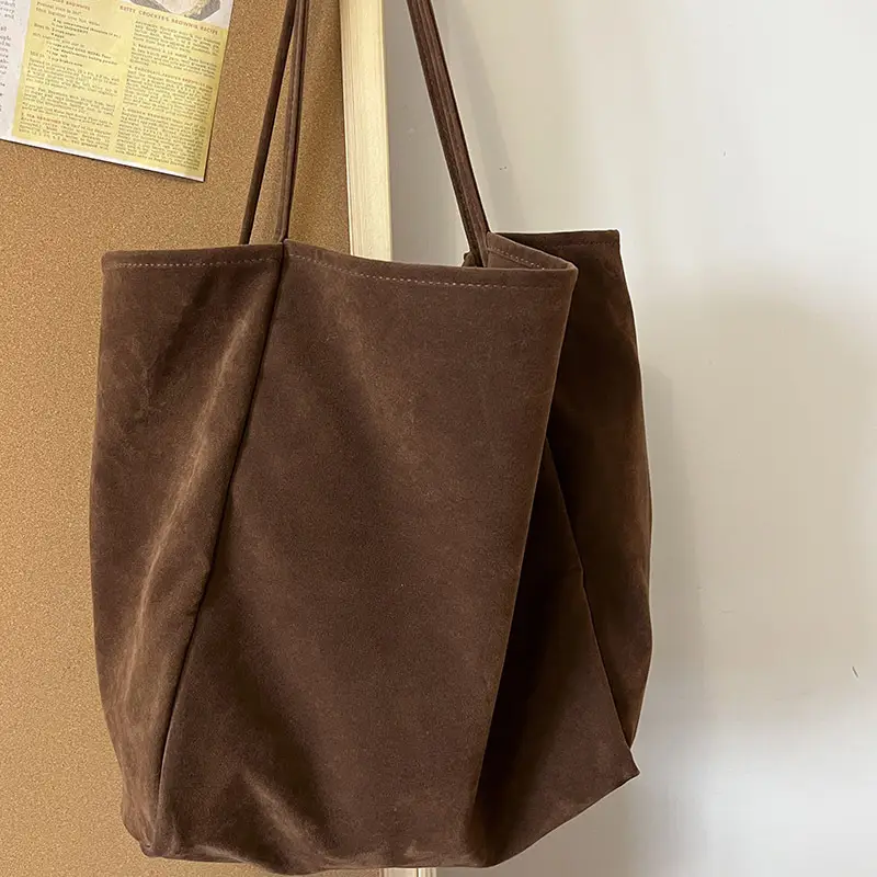 Large Capacity Suede Shoulder Bag for Women — feature 5