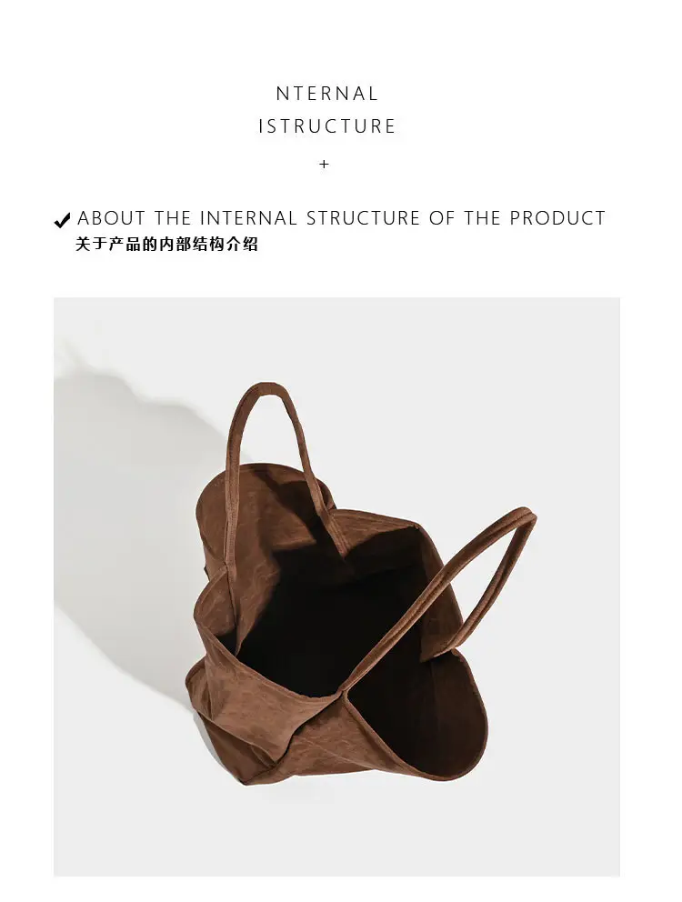 Large Capacity Suede Shoulder Bag for Women — feature 6