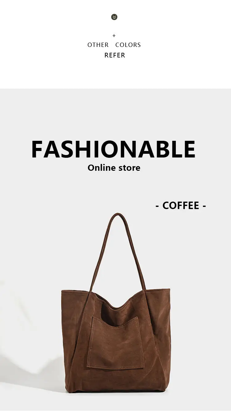 Large Capacity Suede Shoulder Bag for Women — feature 8