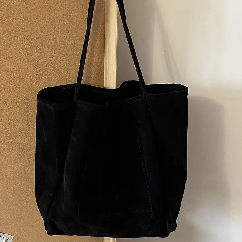 Large Capacity Suede Shoulder Bag for Women - Image 3