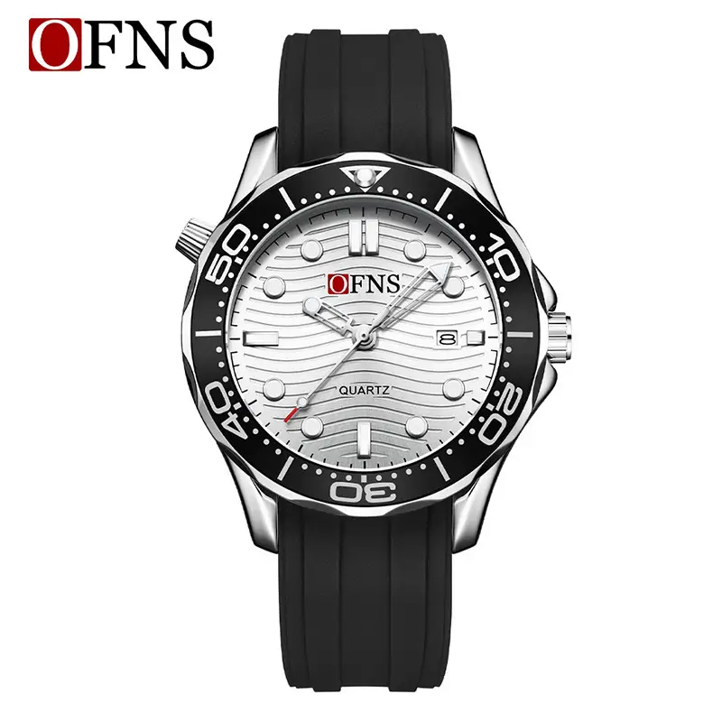 Men's Black Rubber Strap Aquathermatic Watch - Image 2