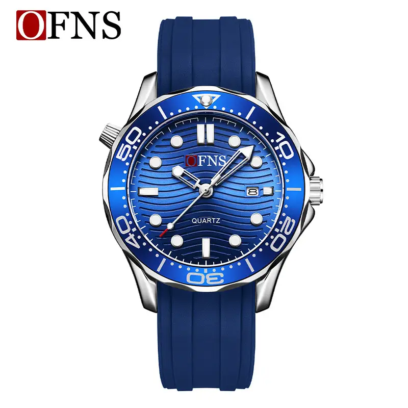 Men's Black Rubber Strap Aquathermatic Watch - Image 3