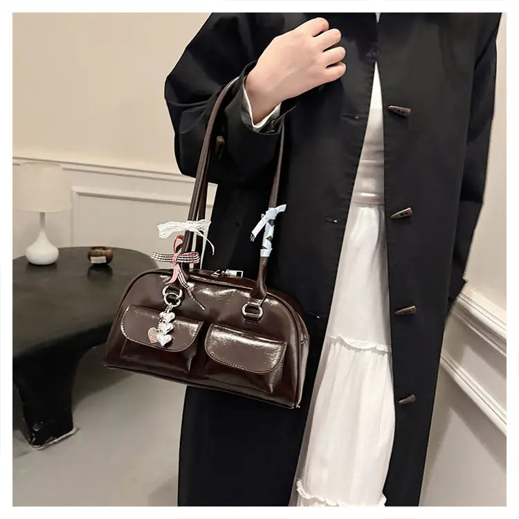 Black Leather Underarm Pillow Bag for Women 2024 — feature 25