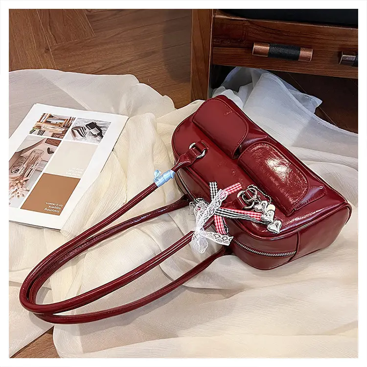 Black Leather Underarm Pillow Bag for Women 2024 — feature 32