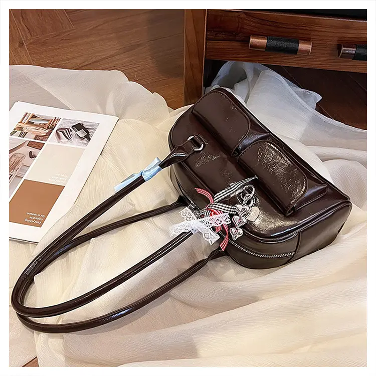 Black Leather Underarm Pillow Bag for Women 2024 — feature 38