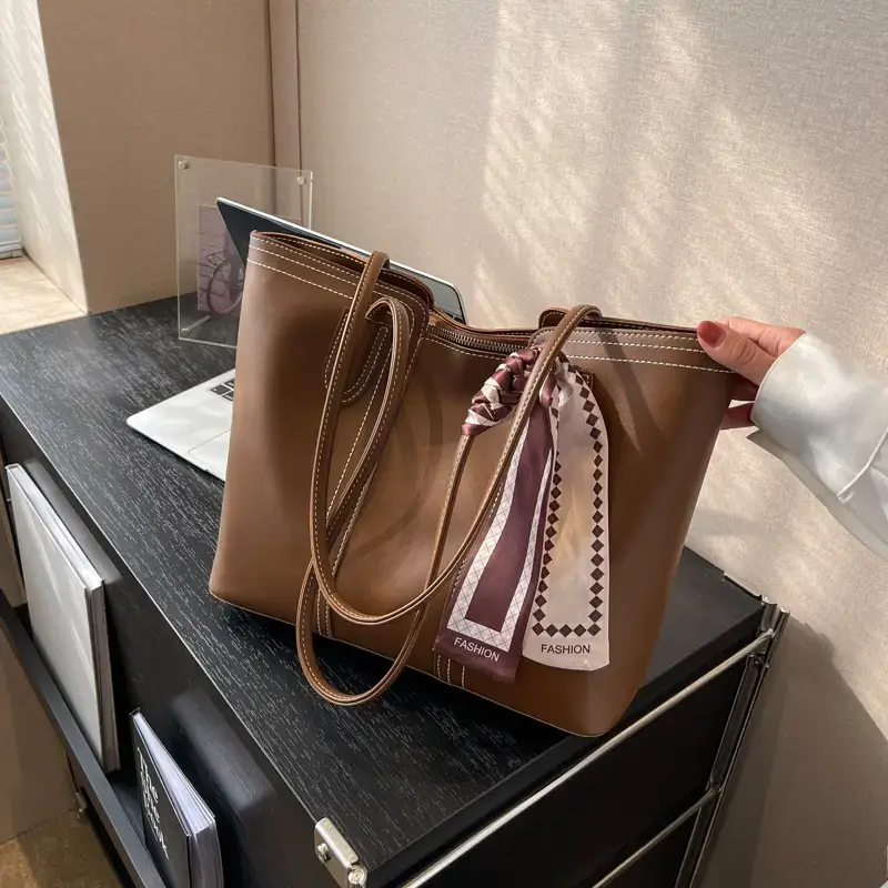 Yellow Textured Shoulder Bag with Tassel for Women