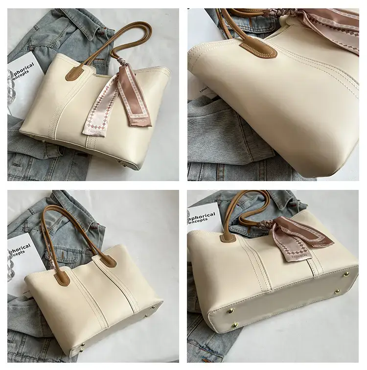 Yellow Textured Shoulder Bag with Tassel for Women — feature 8