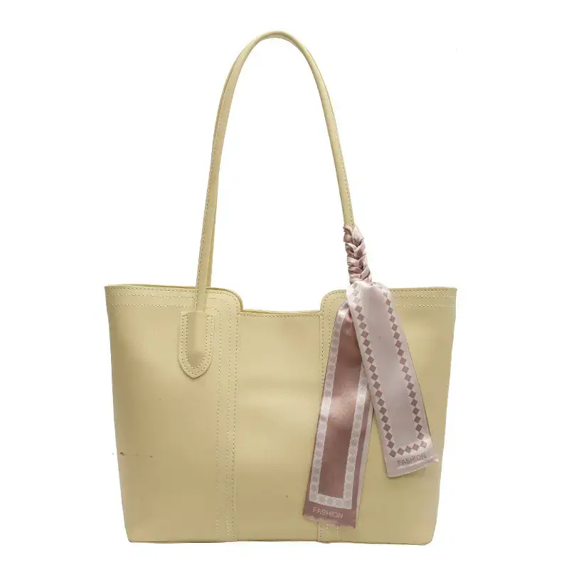 Yellow Textured Shoulder Bag with Tassel for Women