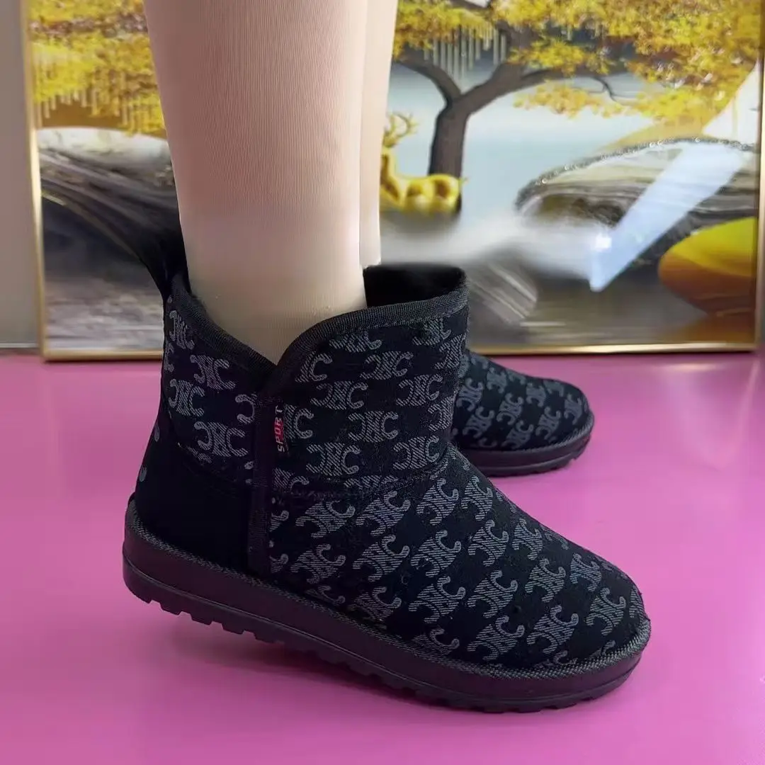 Women's Snow Boots with Fleece Lining, Thickened for Winter, Non-Slip Casual Boots, Warm Cotton Shoes, Fashionable Mom Shoes, Cross-Border Bestsellers - Image 6