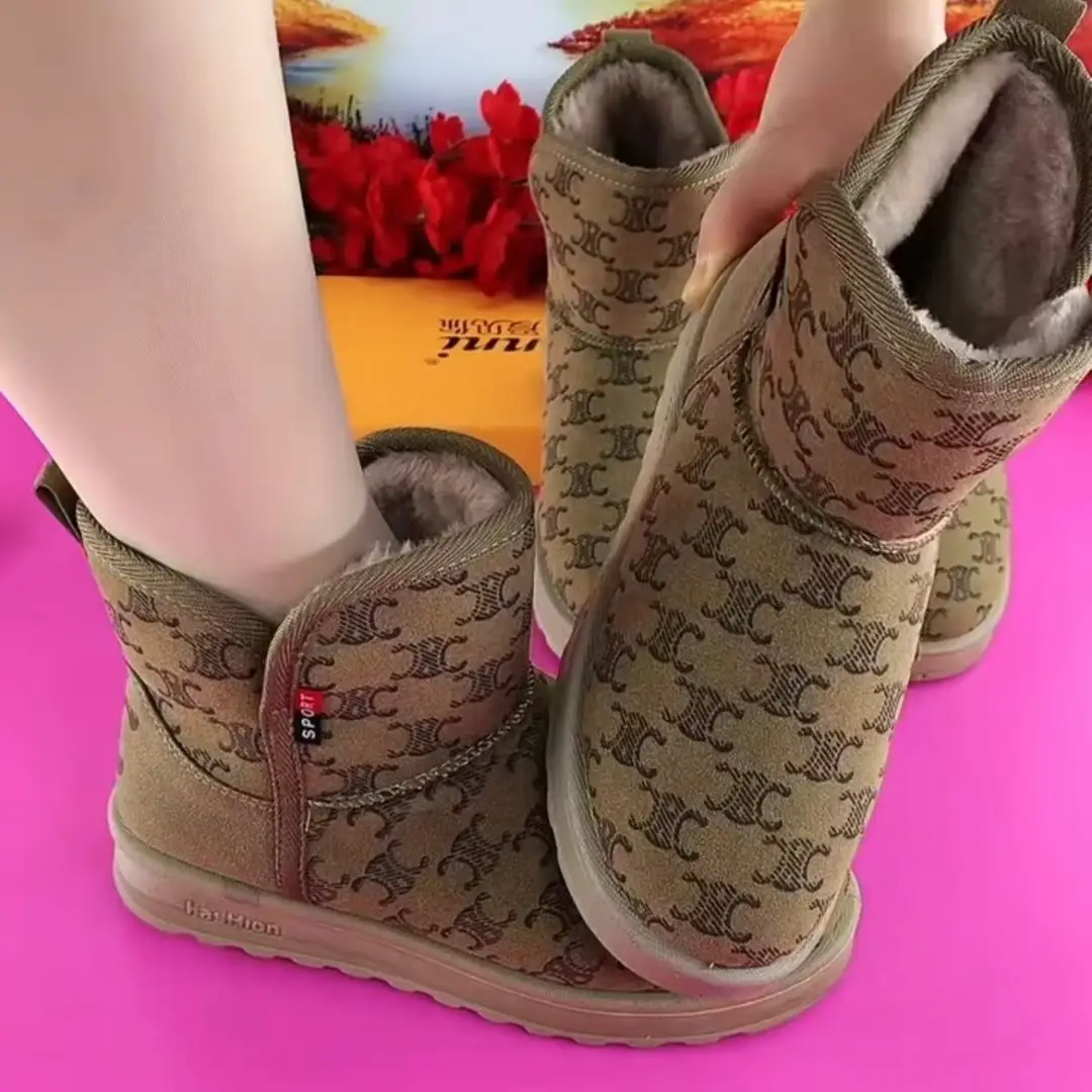Women's Snow Boots with Fleece Lining, Thickened for Winter, Non-Slip Casual Boots, Warm Cotton Shoes, Fashionable Mom Shoes, Cross-Border Bestsellers — feature 4