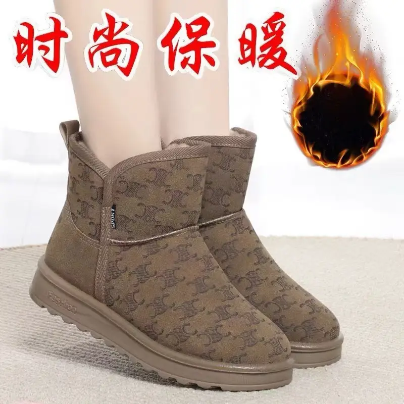 Women's Snow Boots with Fleece Lining, Thickened for Winter, Non-Slip Casual Boots, Warm Cotton Shoes, Fashionable Mom Shoes, Cross-Border Bestsellers — feature 8