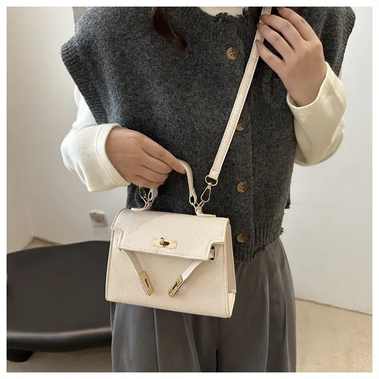 Textured Shoulder Crossbody Bag Silver Gold Plated — feature 10