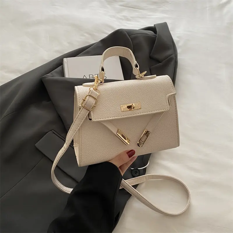 Textured Shoulder Crossbody Bag Silver Gold Plated - Image 8