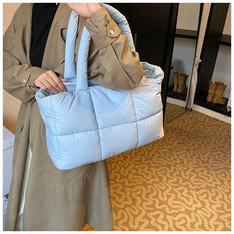Women Cotton Padded Shoulder Bag Large Capacity 2024 — feature 14