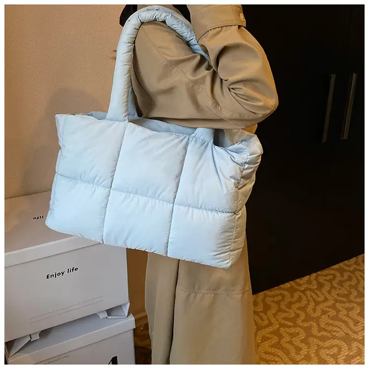 Women Cotton Padded Shoulder Bag Large Capacity 2024 — feature 16