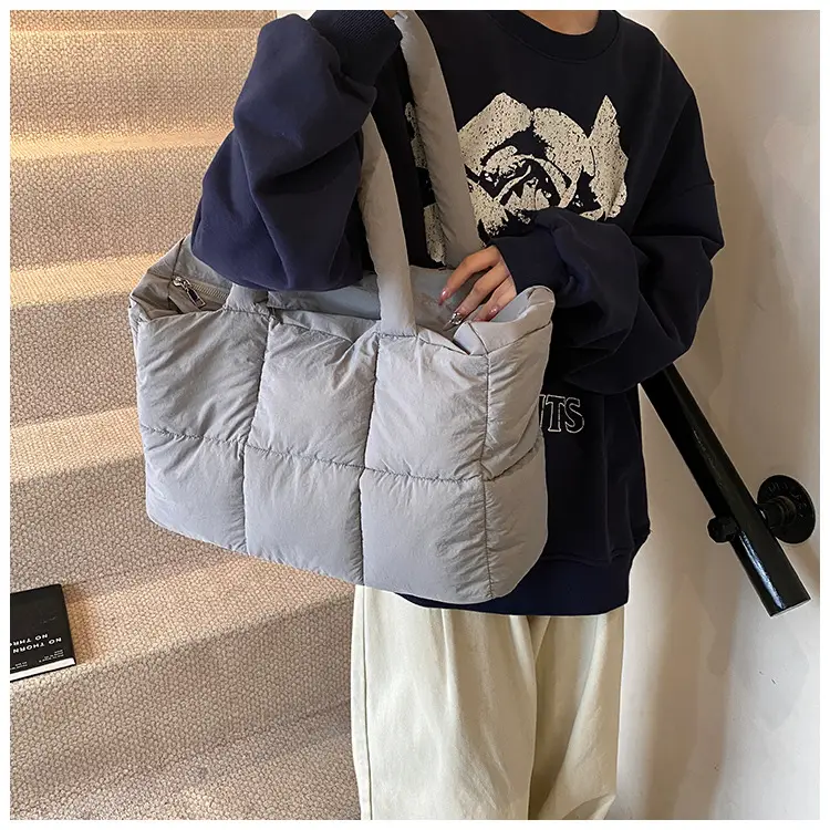 Women Cotton Padded Shoulder Bag Large Capacity 2024 — feature 23