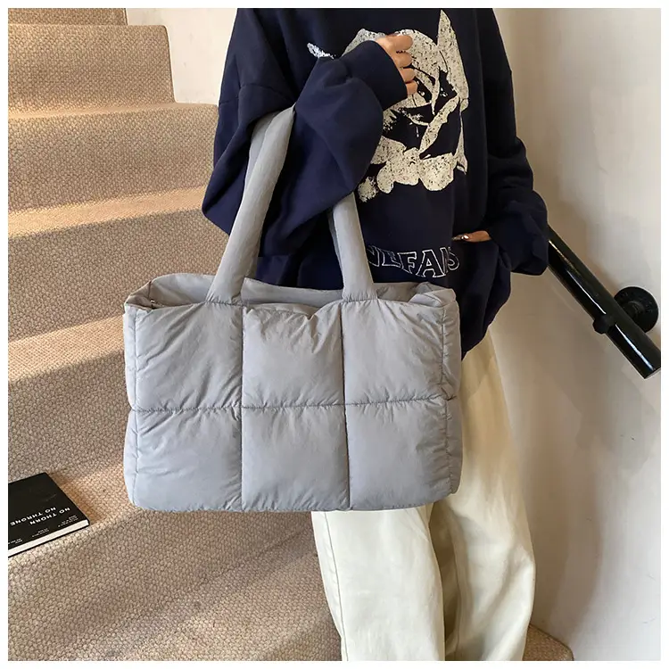 Women Cotton Padded Shoulder Bag Large Capacity 2024 — feature 24