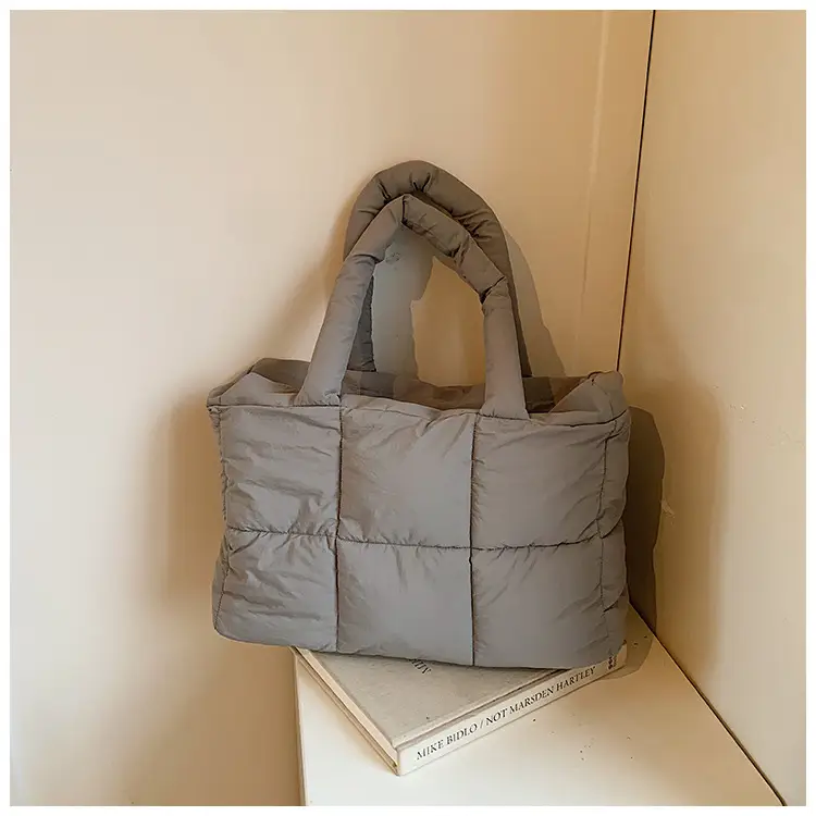 Women Cotton Padded Shoulder Bag Large Capacity 2024 — feature 26