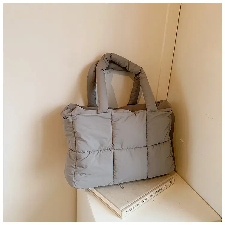 Women Cotton Padded Shoulder Bag Large Capacity 2024 — feature 27