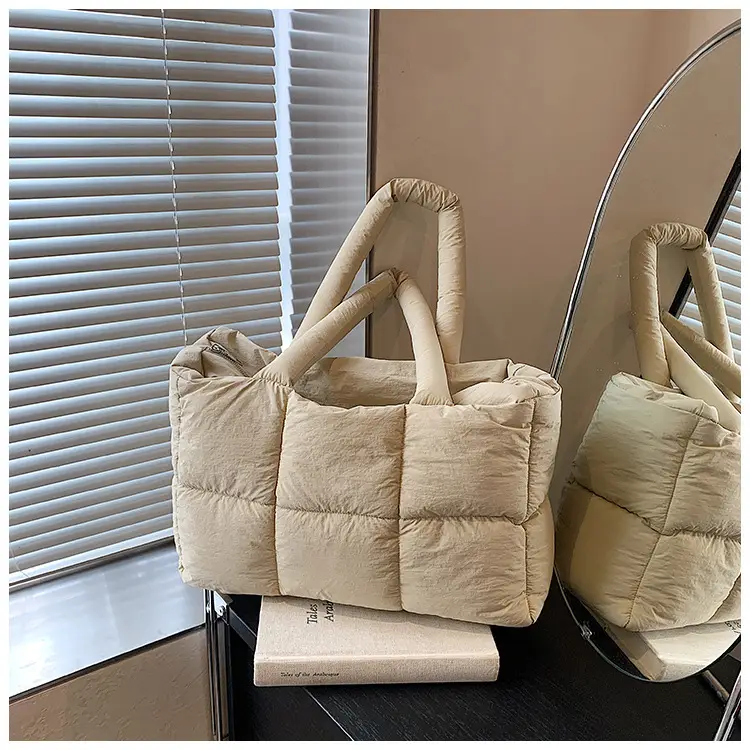 Women Cotton Padded Shoulder Bag Large Capacity 2024 — feature 32
