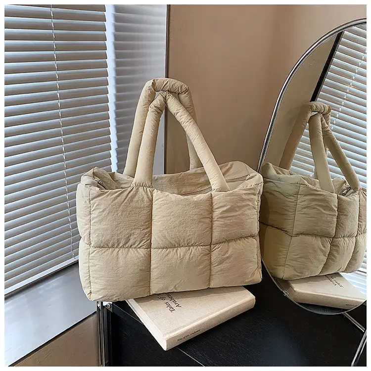Women Cotton Padded Shoulder Bag Large Capacity 2024 — feature 33