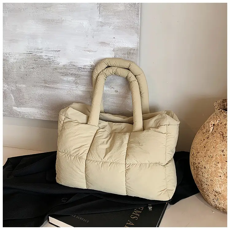 Women Cotton Padded Shoulder Bag Large Capacity 2024 — feature 37