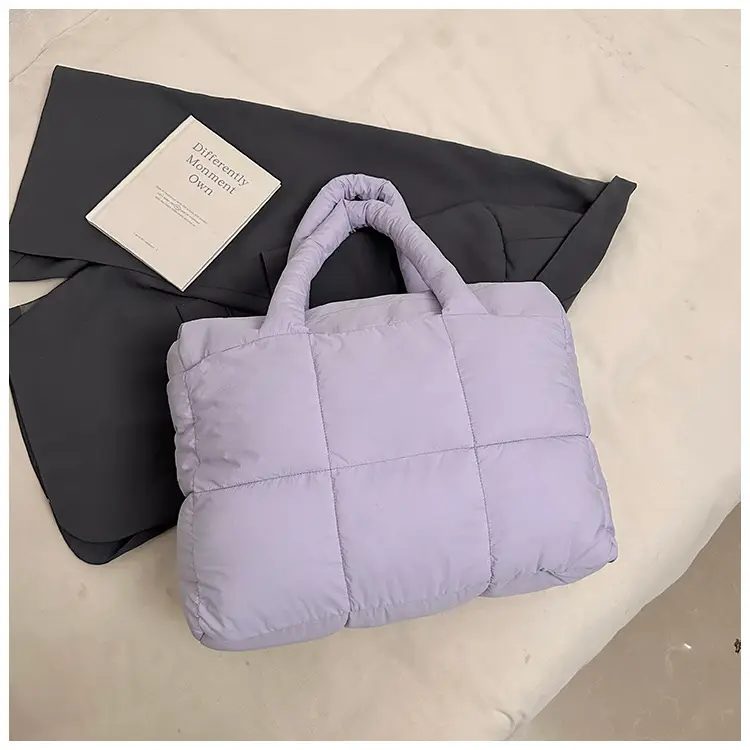 Women Cotton Padded Shoulder Bag Large Capacity 2024 — feature 40