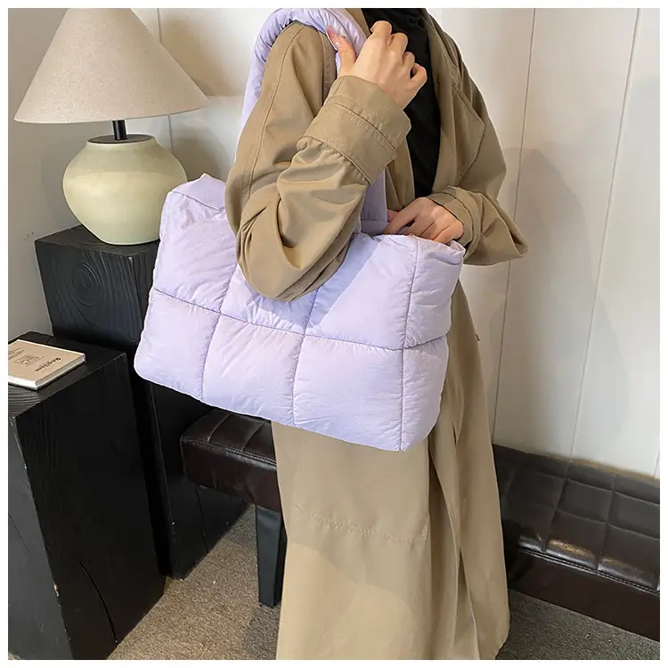 Women Cotton Padded Shoulder Bag Large Capacity 2024 — feature 7