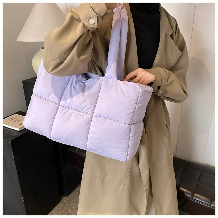 Women Cotton Padded Shoulder Bag Large Capacity 2024 — feature 8