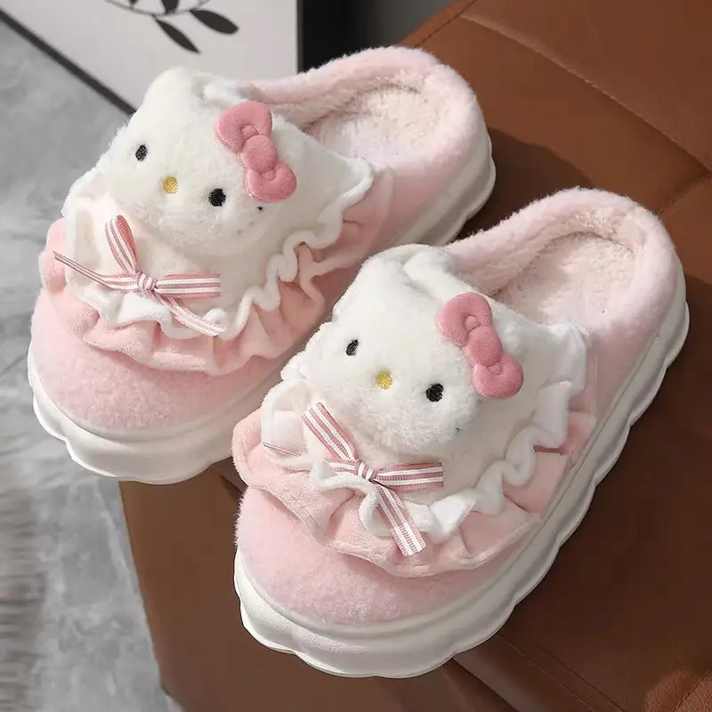 Clown Cotton Slippers for Women 2024 Autumn and Winter New Cartoon Cute Student Home Dormitory Furry Cotton Shoes Wholesale