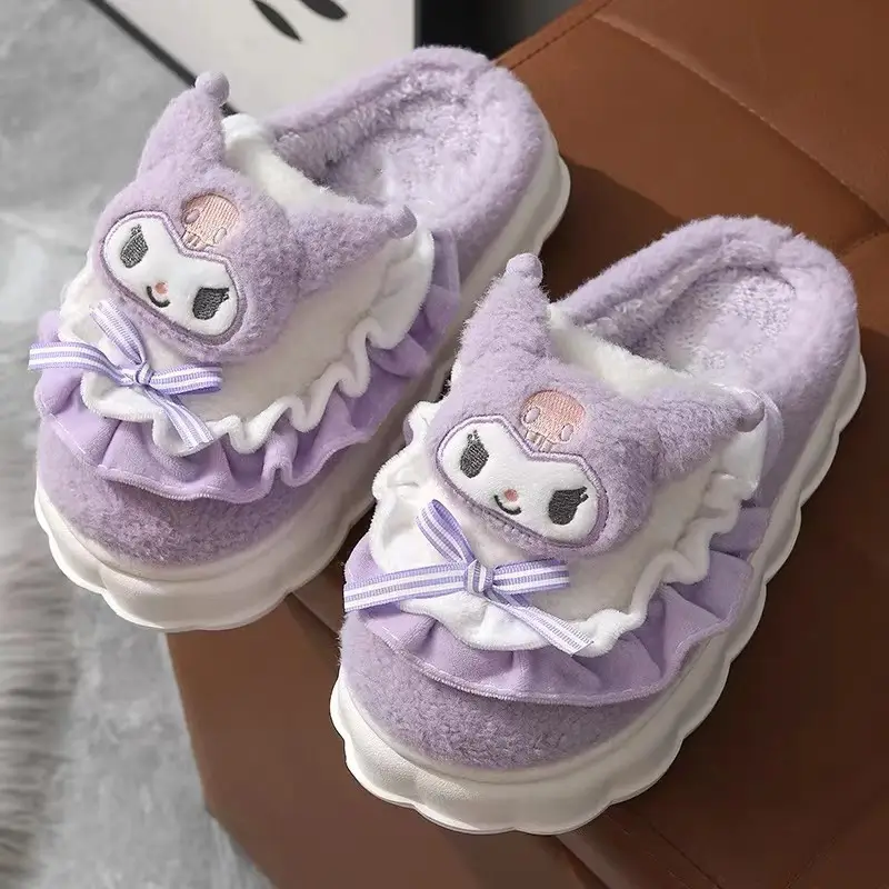 Clown Cotton Slippers for Women 2024 Autumn and Winter New Cartoon Cute Student Home Dormitory Furry Cotton Shoes Wholesale