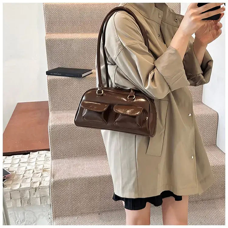 Retro Brown Crossbody Bag Women 2024 New — feature 10