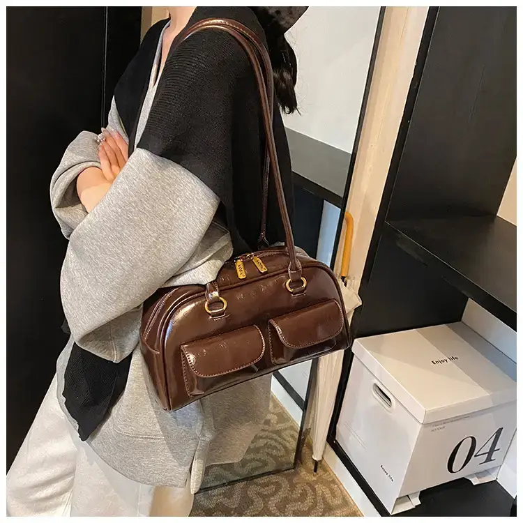Retro Brown Crossbody Bag Women 2024 New — feature 12
