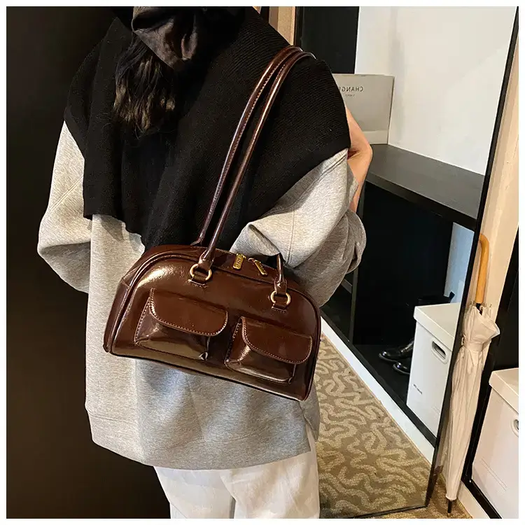 Retro Brown Crossbody Bag Women 2024 New — feature 14