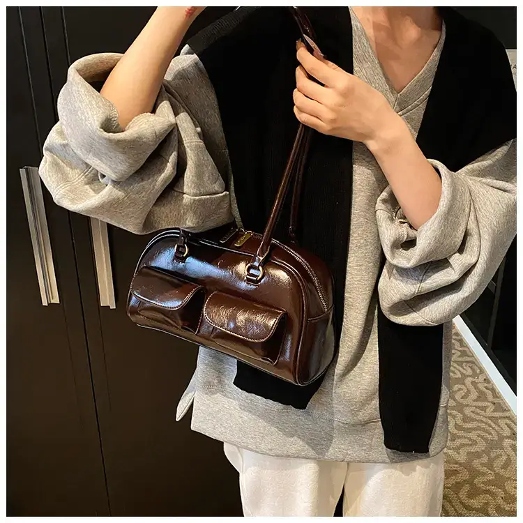 Retro Brown Crossbody Bag Women 2024 New — feature 15